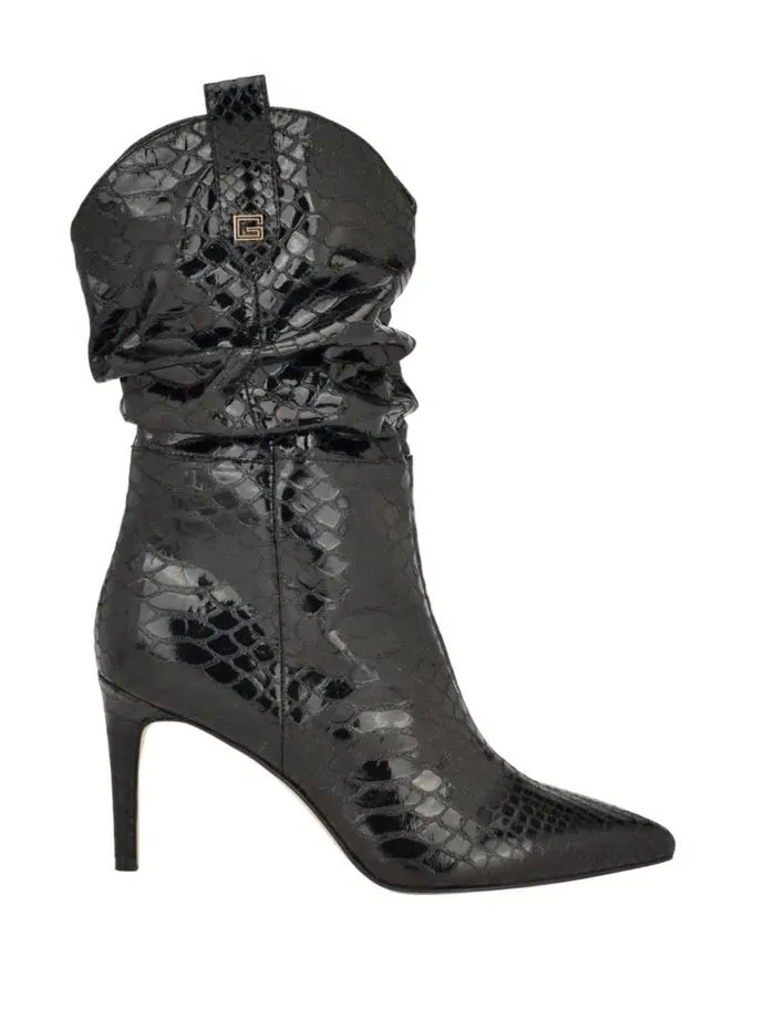 Benisa Western Slouch Booties Black 004 Women Boots and Booties GUESS Benisa Western Slouch Booties Black 004 Women Boots and Booties GUESS