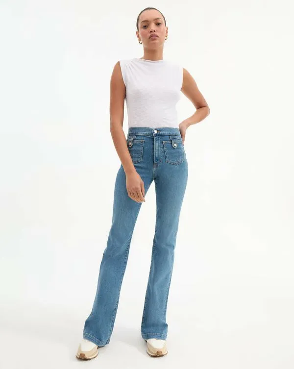 Beverly PatchPocket SkinnyFlare Jean Enough Said Women Veronica Beard Jeans