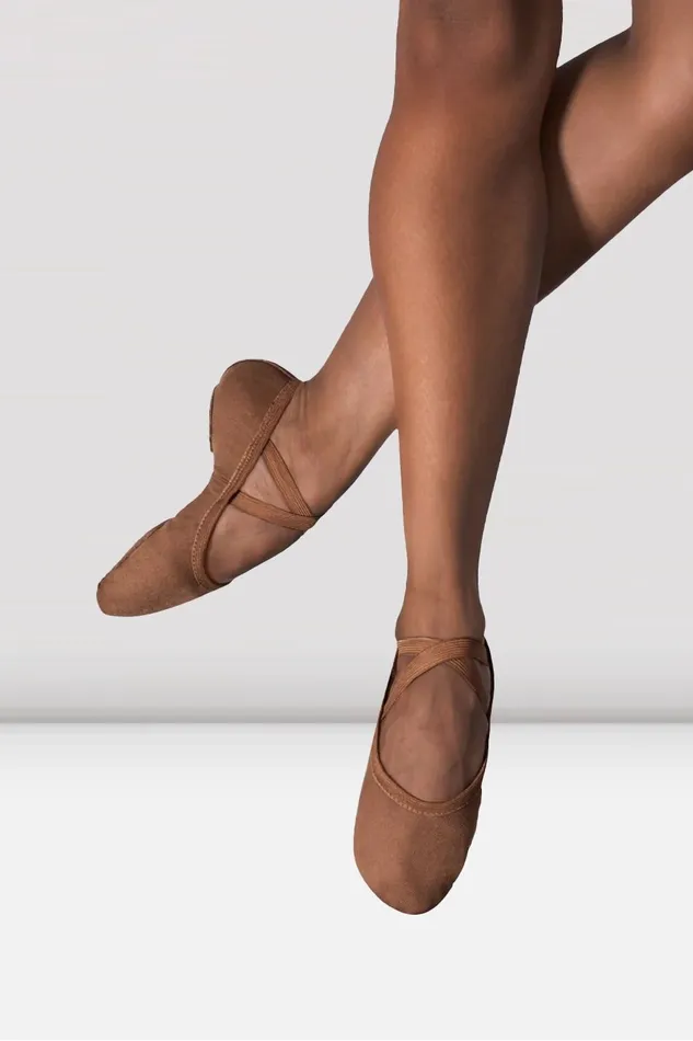Bloch Ballet Adult Ladies Performa Stretch Canvas Ballet Shoes Cocoa Canvas