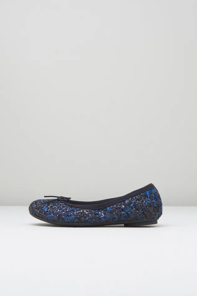 Bloch Ballet Flats Children Girls Helia Ballet Flats Blue Black Glitter