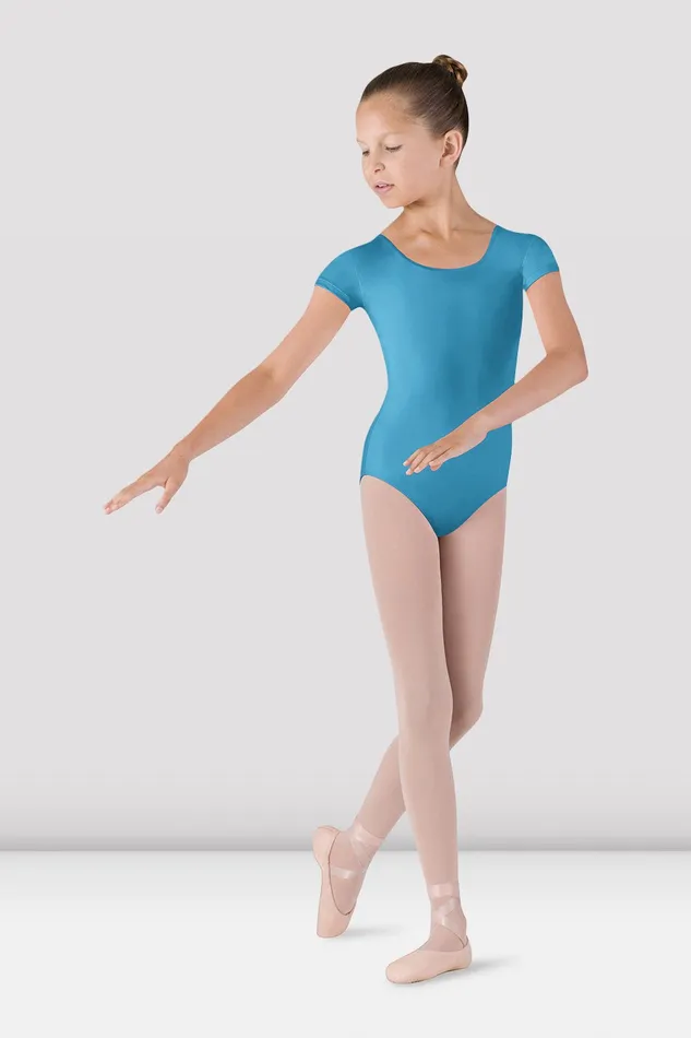 Bloch Basics Children Girls Dujour Cap Sleeve Leotard Turquoise