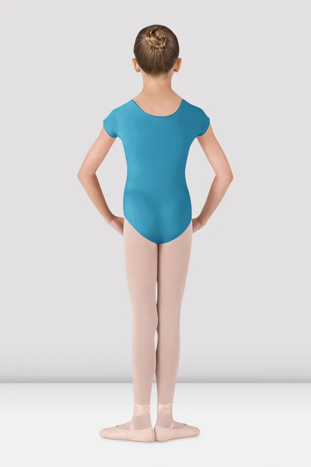 Bloch Basics Children Girls Dujour Cap Sleeve Leotard Turquoise