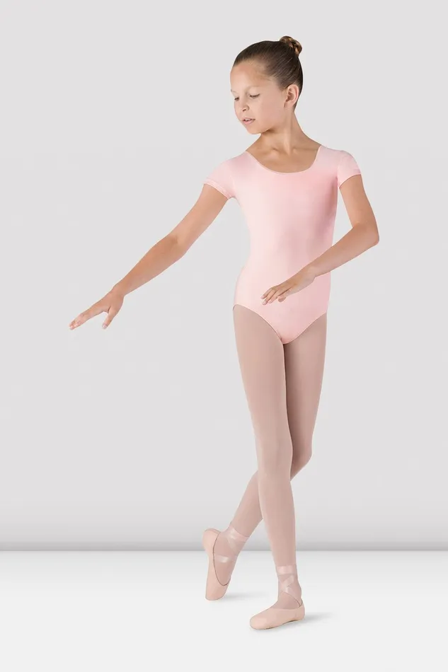 Bloch Girls Dujour Cap Sleeve Leotard Light Pink Children Basics