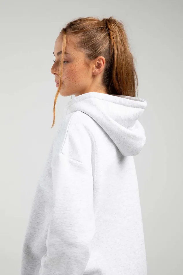 Bloch OffDuty Terry Longline Hoodie Snow Marle Adult Tops Bloch OffDuty Terry Longline Hoodie Snow Marle Adult Tops