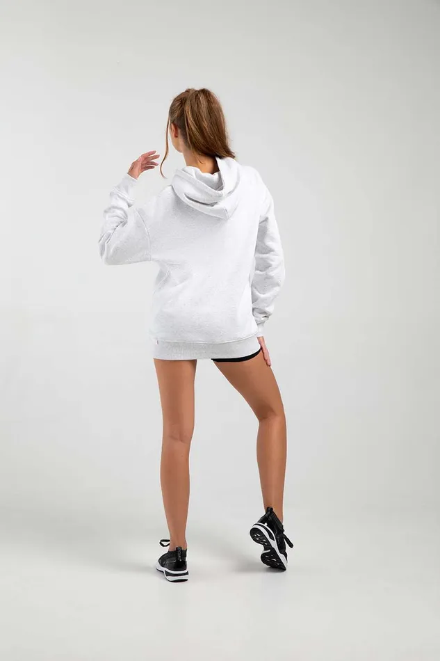 Bloch OffDuty Terry Longline Hoodie Snow Marle Adult Tops Bloch OffDuty Terry Longline Hoodie Snow Marle Adult Tops