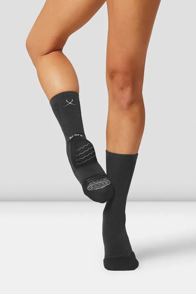 Blochsox Dance Socks Charcoal Knit Mens Bloch Adult