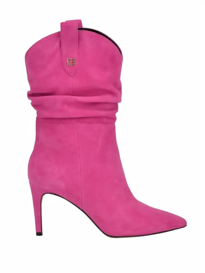 Boots and Booties GUESS Women Benisa Western Slouch Booties Medium Pink Boots and Booties GUESS Women Benisa Western Slouch Booties Medium Pink