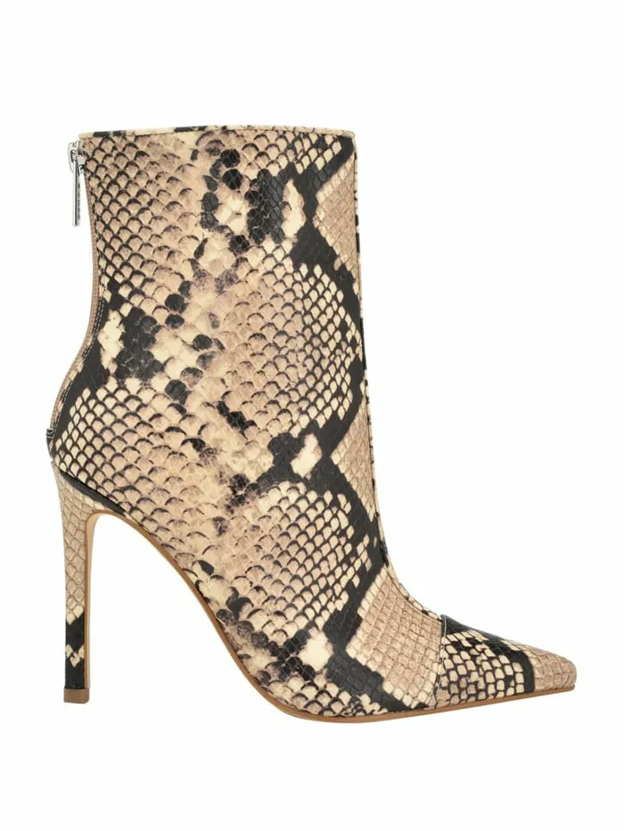Boots and Booties Women Simone ZipUp Heel Booties Medium Natural 101 GUESS Boots and Booties Women Simone ZipUp Heel Booties Medium Natural 101 GUESS