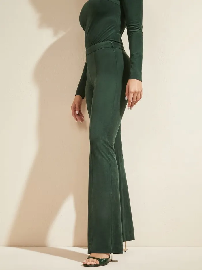 Bottoms GUESS Women Leonie Pant Chenille Green