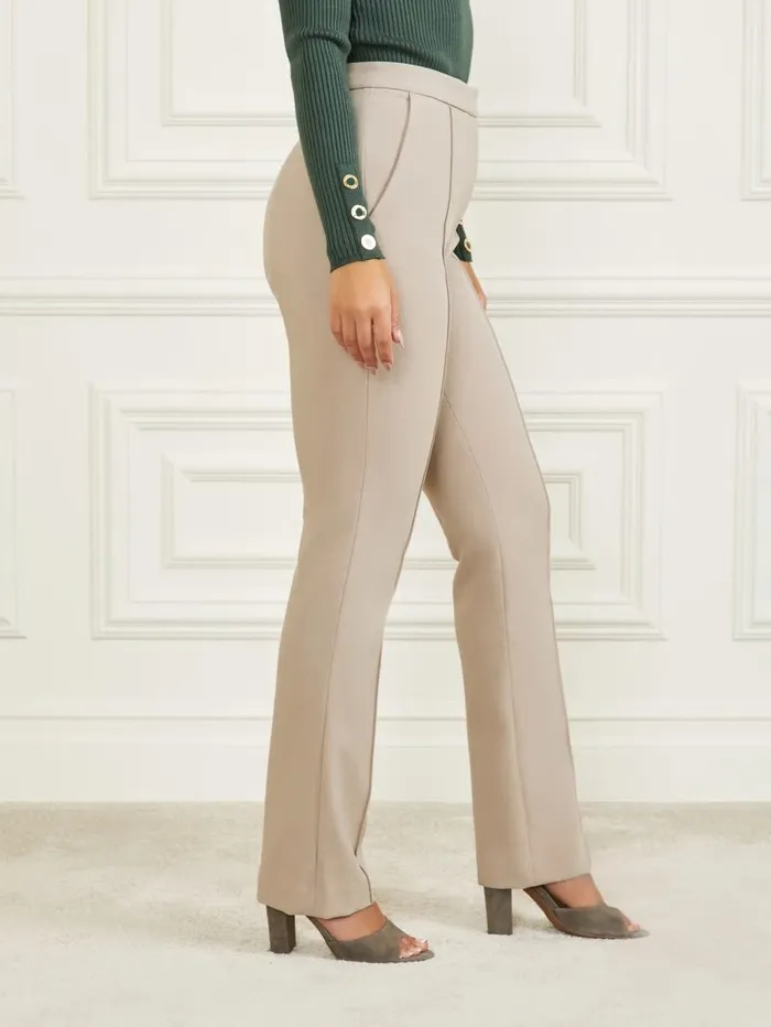 Bottoms Logan Straight Leg Pant Natural Siena GUESS Women Bottoms Logan Straight Leg Pant Natural Siena GUESS Women