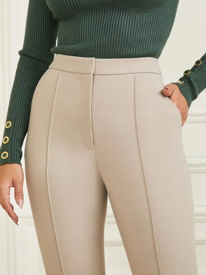 Bottoms Logan Straight Leg Pant Natural Siena GUESS Women Bottoms Logan Straight Leg Pant Natural Siena GUESS Women