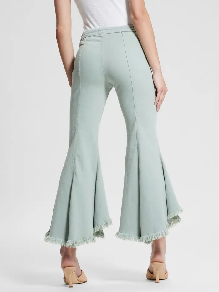 Bottoms Sofia 1981 HighRise Flared Jeans Light Matcha Multi GUESS Women Bottoms Sofia 1981 HighRise Flared Jeans Light Matcha Multi GUESS Women