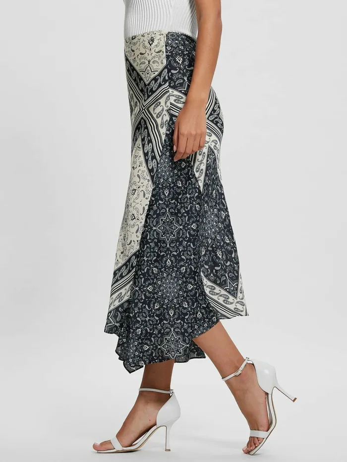 Bottoms Women GUESS Eco Katrina Printed Skirt Sashiko Square Bandana Bottoms Women GUESS Eco Katrina Printed Skirt Sashiko Square Bandana