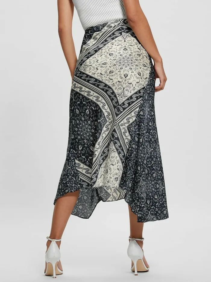 Bottoms Women GUESS Eco Katrina Printed Skirt Sashiko Square Bandana Bottoms Women GUESS Eco Katrina Printed Skirt Sashiko Square Bandana