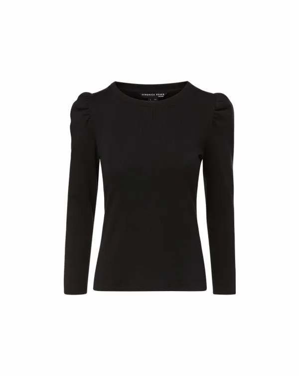 Britney PuffSleeved Top Black Women Veronica Beard Tops