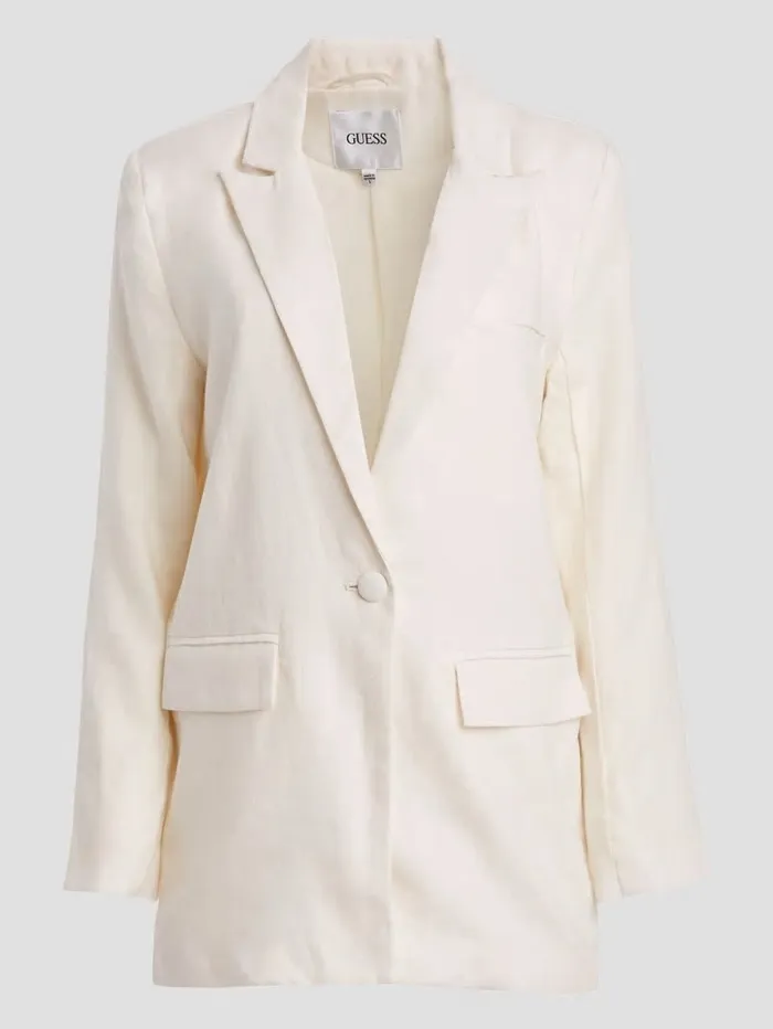 Brooke Blazer White Glam Women Jackets and Coats GUESS