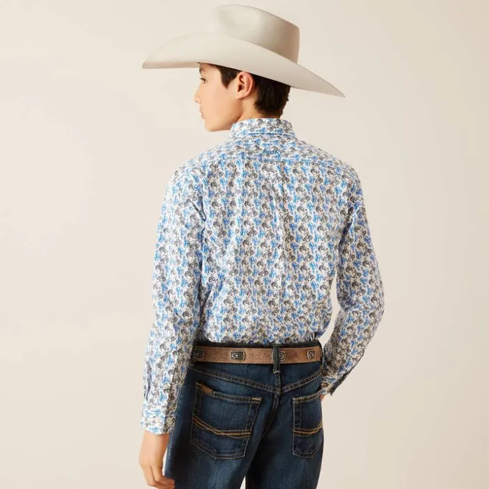 Button Down Shirts Kids Ariat Peerce Classic Fit Shirt White Button Down Shirts Kids Ariat Peerce Classic Fit Shirt White