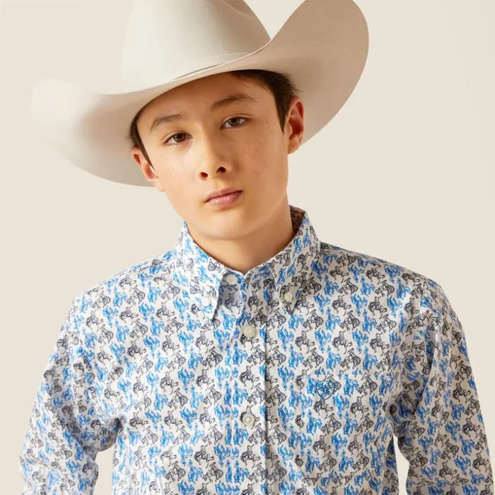 Button Down Shirts Kids Ariat Peerce Classic Fit Shirt White Button Down Shirts Kids Ariat Peerce Classic Fit Shirt White