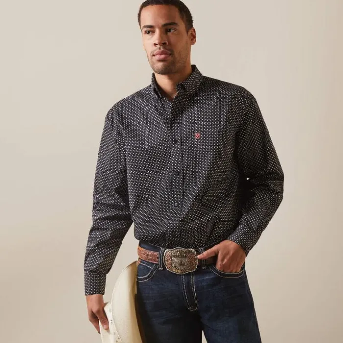 Button Down Shirts Men Ariat Dover Classic Fit Shirt Black