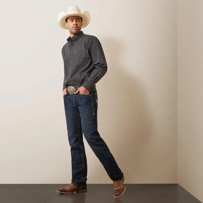 Button Down Shirts Men Ariat Dover Classic Fit Shirt Black Button Down Shirts Men Ariat Dover Classic Fit Shirt Black