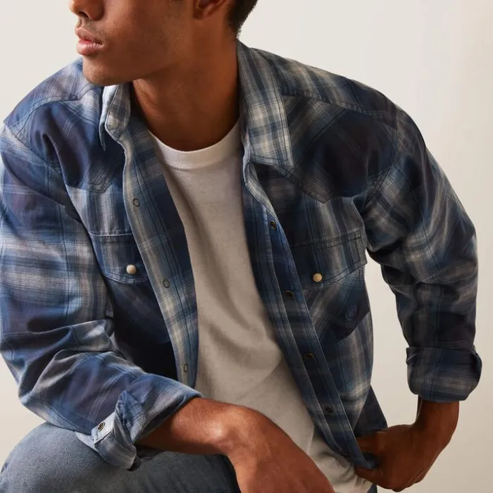 Button Down Shirts Men Ariat Habel Retro Fit Shirt Dark Denim Button Down Shirts Men Ariat Habel Retro Fit Shirt Dark Denim