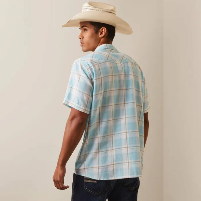 Button Down Shirts Men Ariat Halbertson Retro Fit Shirt Aquatic Button Down Shirts Men Ariat Halbertson Retro Fit Shirt Aquatic