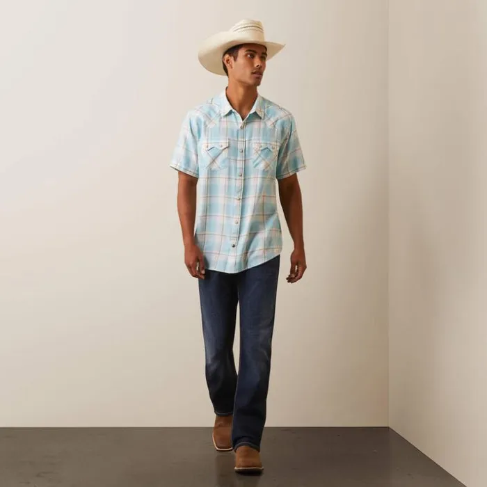 Button Down Shirts Men Ariat Halbertson Retro Fit Shirt Aquatic Button Down Shirts Men Ariat Halbertson Retro Fit Shirt Aquatic