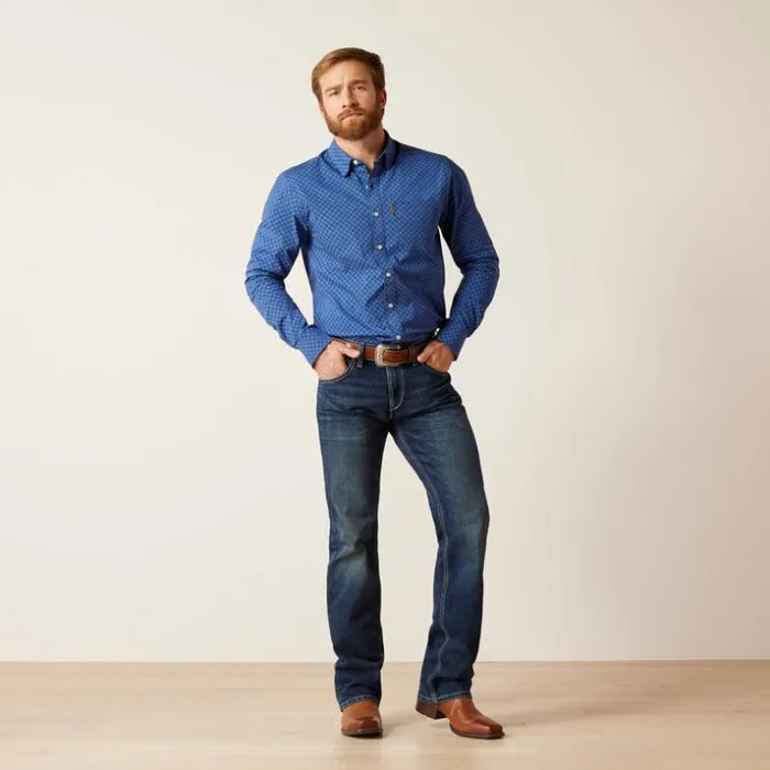 Button Down Shirts Men Ariat Maxwell Stretch Modern Fit Shirt Blue Button Down Shirts Men Ariat Maxwell Stretch Modern Fit Shirt Blue