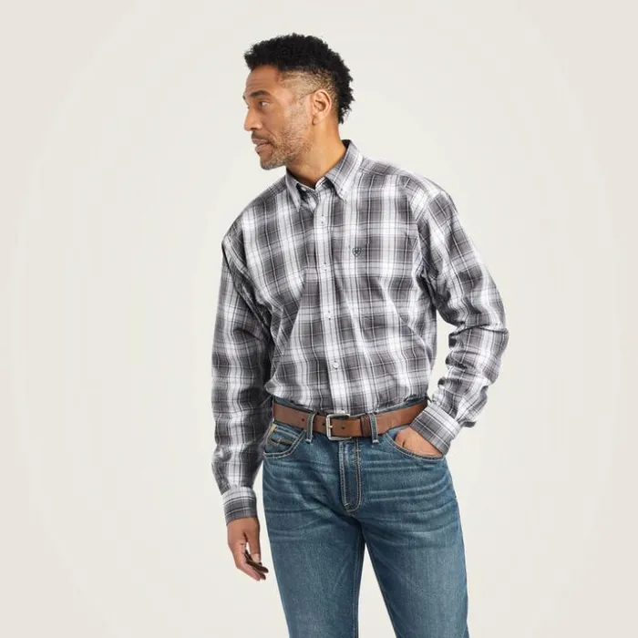 Button Down Shirts Men Ariat Pro Series Wallace Classic Fit Shirt White