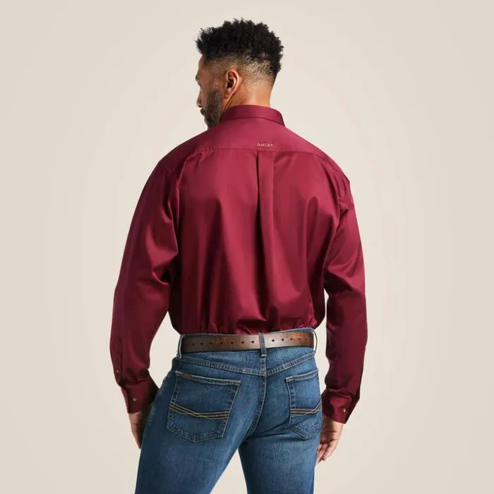 Button Down Shirts Men Ariat Solid Twill Classic Fit Shirt Burgundy Button Down Shirts Men Ariat Solid Twill Classic Fit Shirt Burgundy