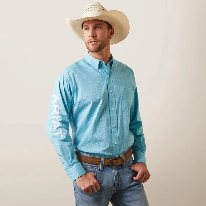 Button Down Shirts Men Ariat Team Caiden Classic Fit Shirt Gulf Stream