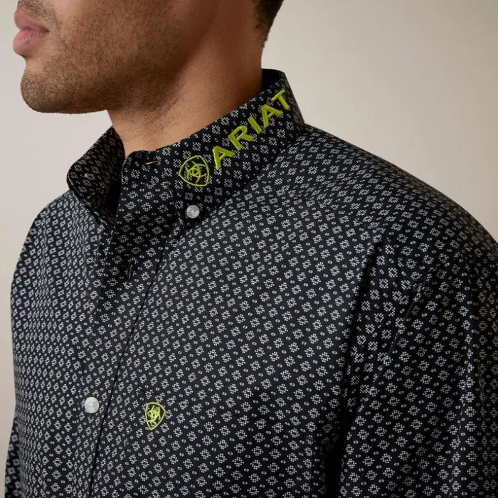 Button Down Shirts Men Ariat Team Peyton Classic Fit Shirt Black Button Down Shirts Men Ariat Team Peyton Classic Fit Shirt Black