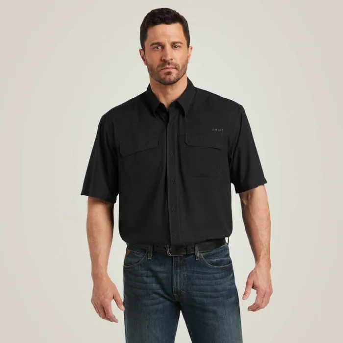 Button Down Shirts Men Ariat VentTEK Outbound Classic Fit Shirt Black