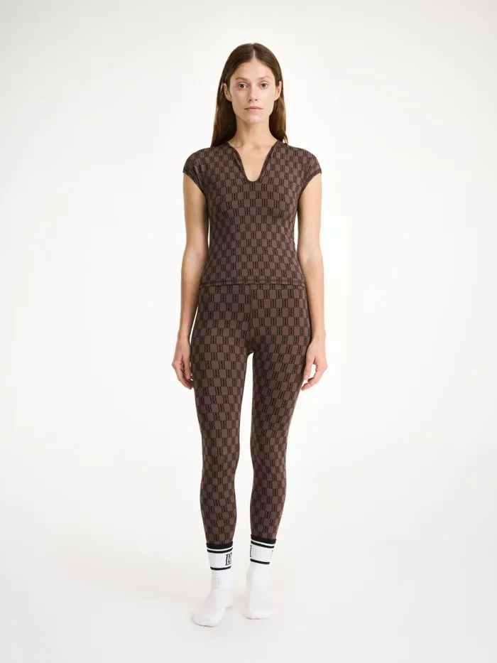 By Malene Birger Athleisure Wear Women Venazia Athletic Top Dark Mahogany