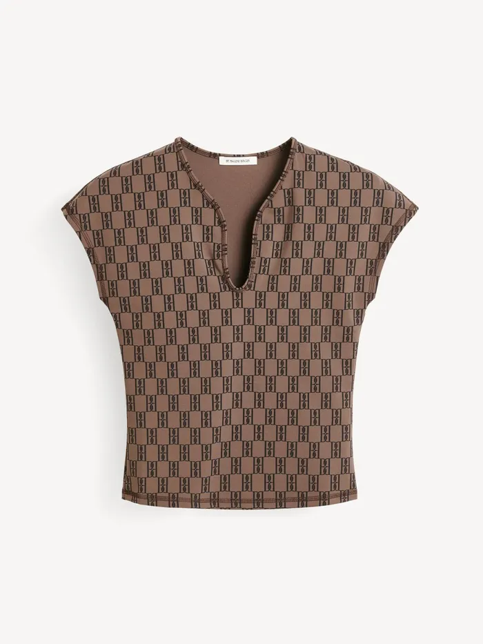 By Malene Birger Athleisure Wear Women Venazia Athletic Top Dark Mahogany