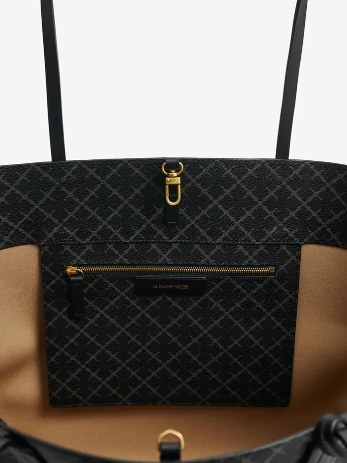 By Malene Birger Bags Women Abi Printed Tote Bag Charcoal