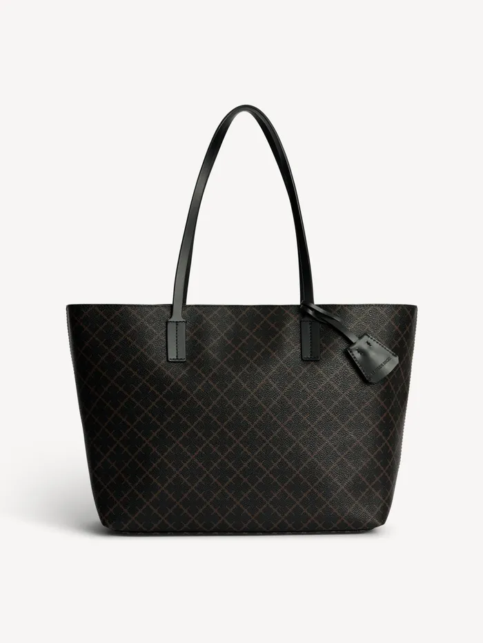 By Malene Birger Bags Women Abigail Printed Tote Bag Dark Chokolate