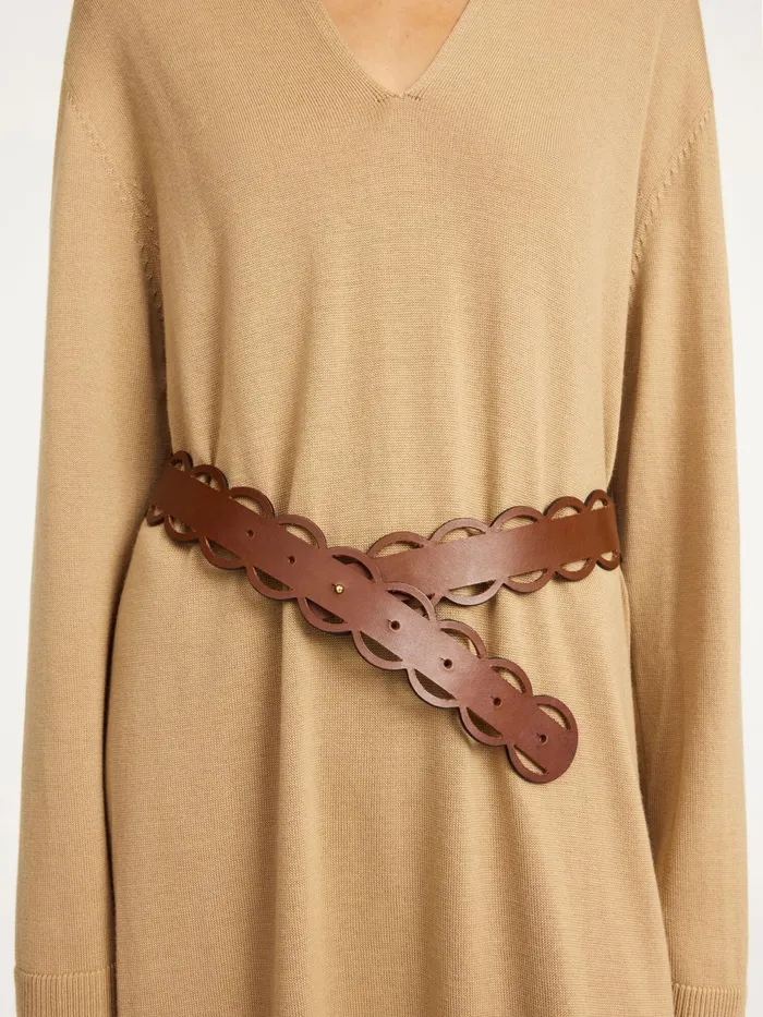 By Malene Birger Belts Women Nurra Leather Belt Dark Tan