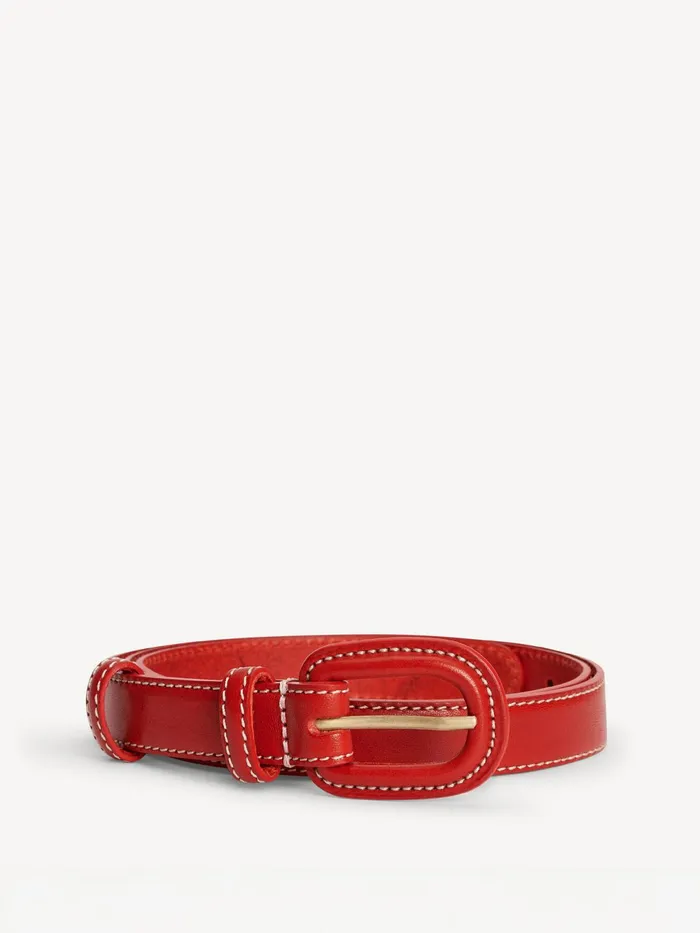 By Malene Birger Belts Women Salio Leather Belt Dark Chilli