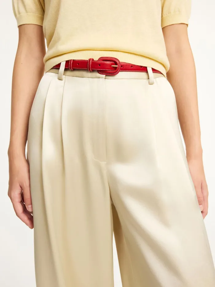 By Malene Birger Belts Women Salio Leather Belt Dark Chilli