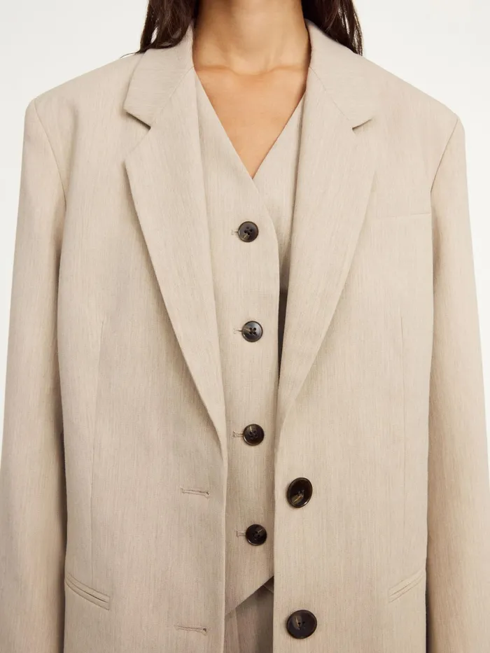 By Malene Birger Blazers Women Ophie SingleBreasted Blazer Beige Melange