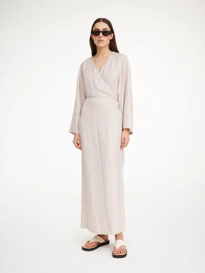 By Malene Birger Dresses Women Manissa Maxi Dress Off White Monogram