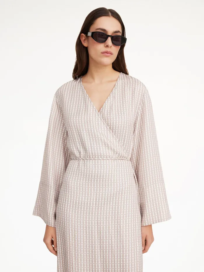By Malene Birger Dresses Women Manissa Maxi Dress Off White Monogram