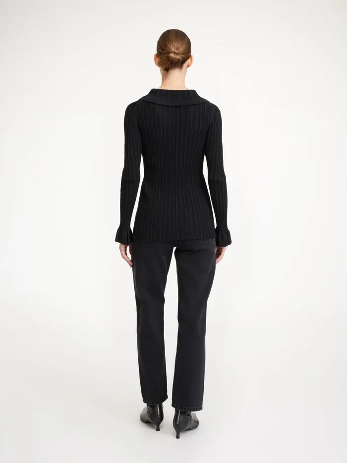 By Malene Birger Knitwear Women Devora RibKnit Cardigan Black