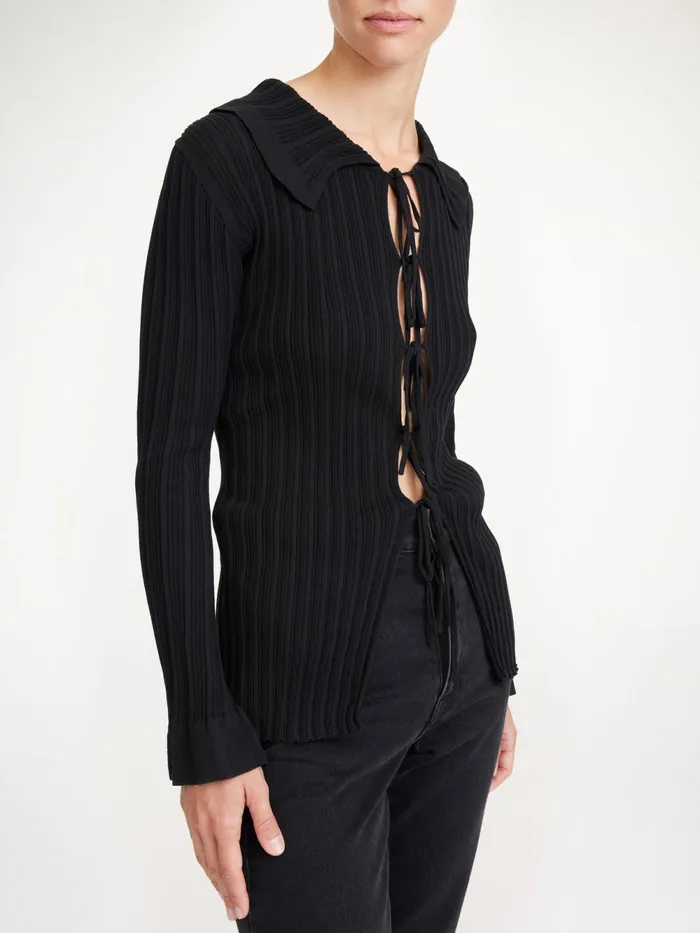 By Malene Birger Knitwear Women Devora RibKnit Cardigan Black