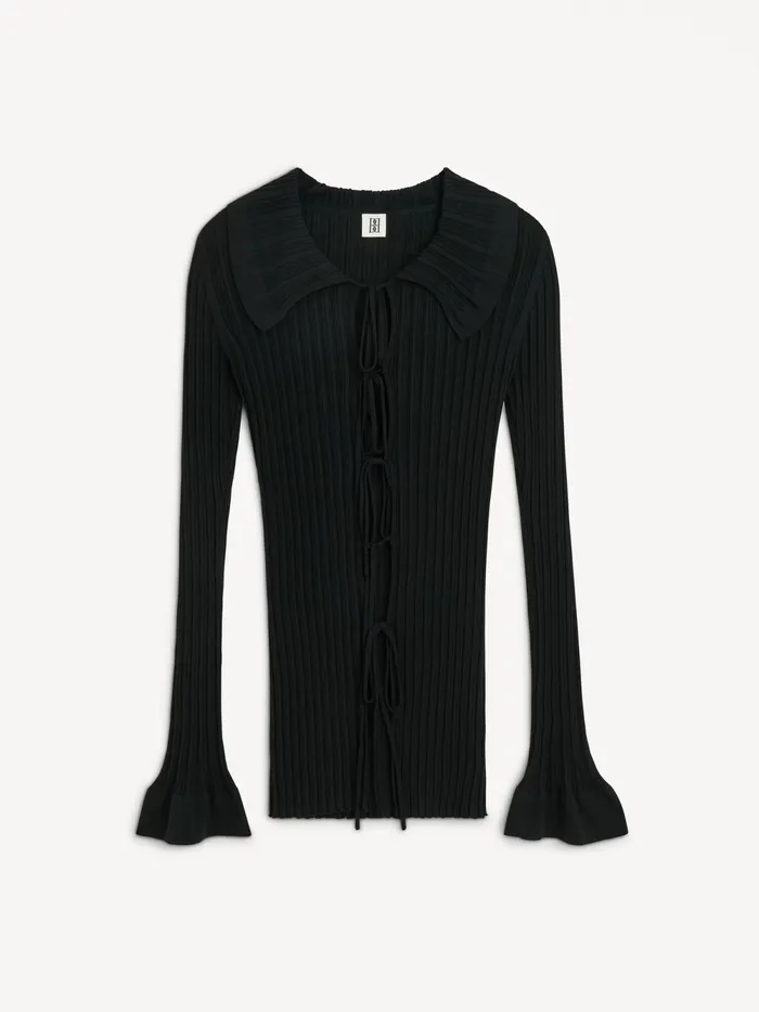 By Malene Birger Knitwear Women Devora RibKnit Cardigan Black
