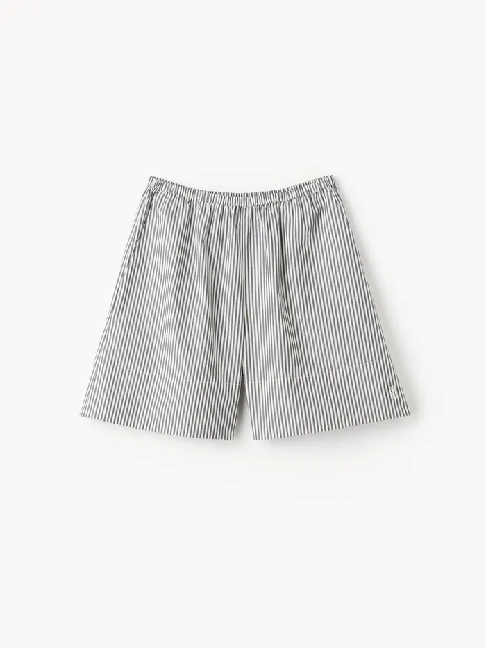By Malene Birger Shorts Women Siona Organic Cotton Shorts Navy Stripe