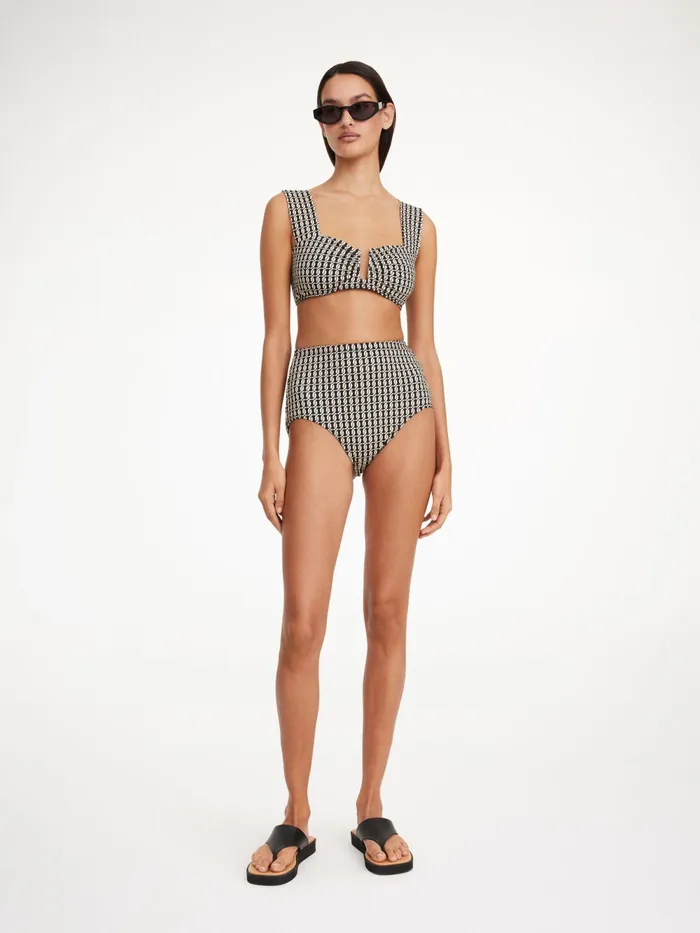 By Malene Birger Swimwear Women Belira Bikini Top Black Monogram