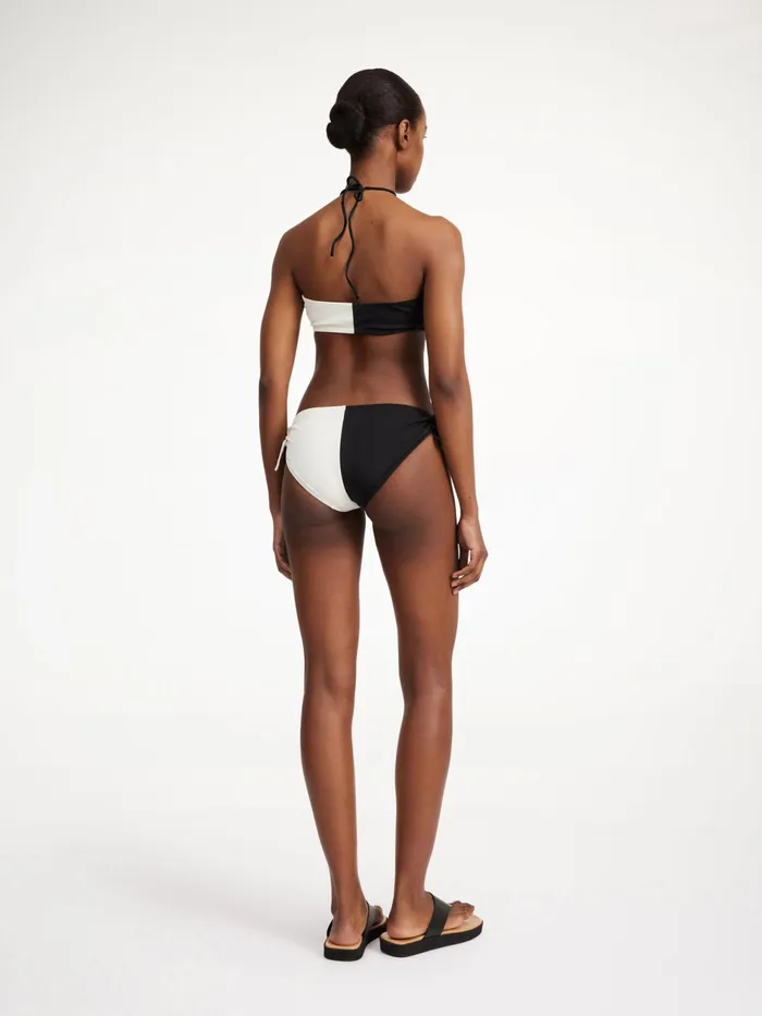 By Malene Birger Swimwear Women Seabay Low Bikini Bottoms Block Stripe Black White