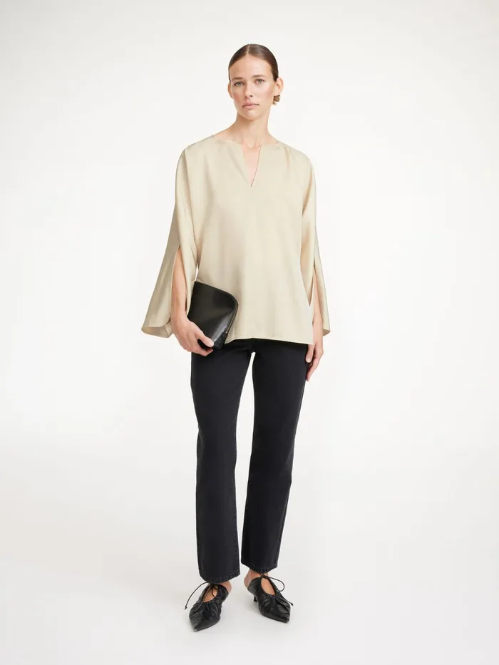 By Malene Birger Tops and Blouses Women Calias TunicStyle Blouse Vanilla Cream By Malene Birger Tops and Blouses Women Calias TunicStyle Blouse Vanilla Cream